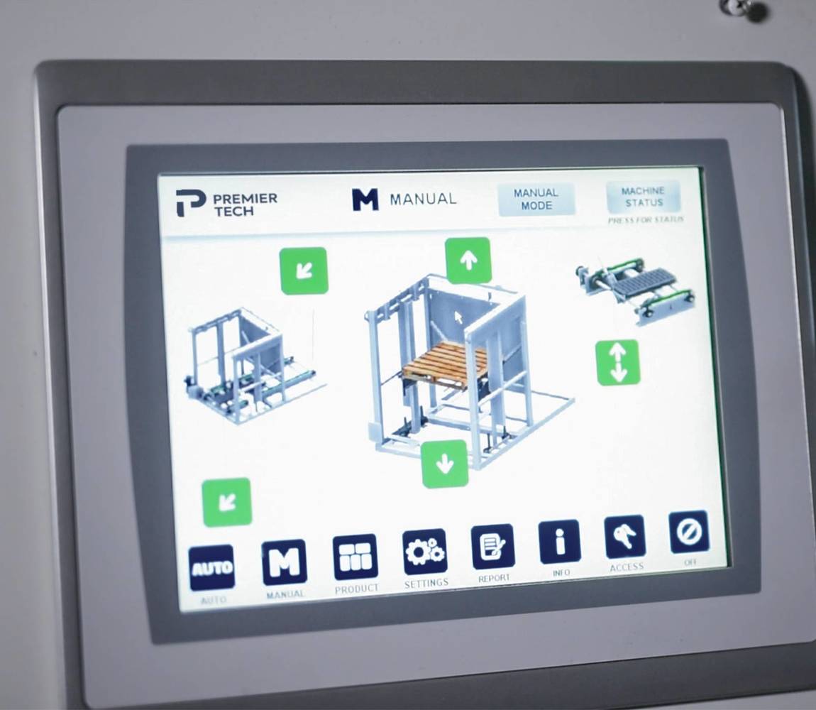 HMI conventional case palletizer