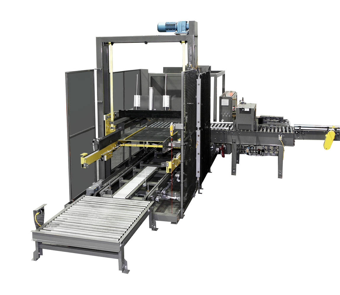 Layer palletizer - PFS - Möllers - low level infeed / bag / for building  materials