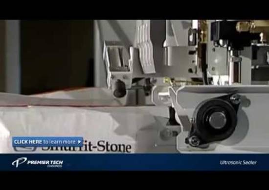 Ultrasonic sealer sealing a bag, screenshot of the ultrasonic sealer video